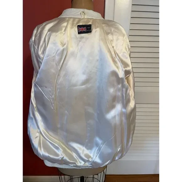 VINTAGE ADOLPH SCHUMAN FOR LILLI ANN | white button up fur jacket - Picture 7 of 16